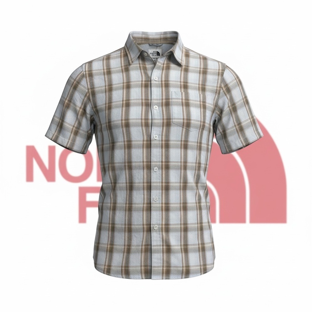 The North Face Men’s Short-Sleeve Plaid Button-Up Shirt - Mens XL